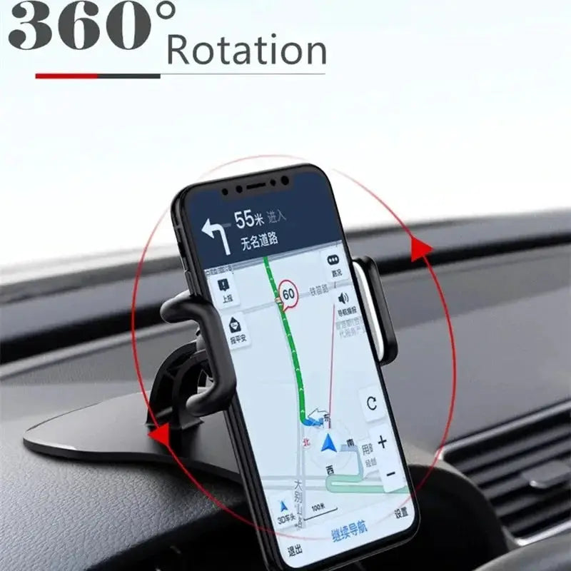 AutoGrip 360 Degree Rotatable Car Phone Holder Universal Dashboard And Rearview Mirror Mount