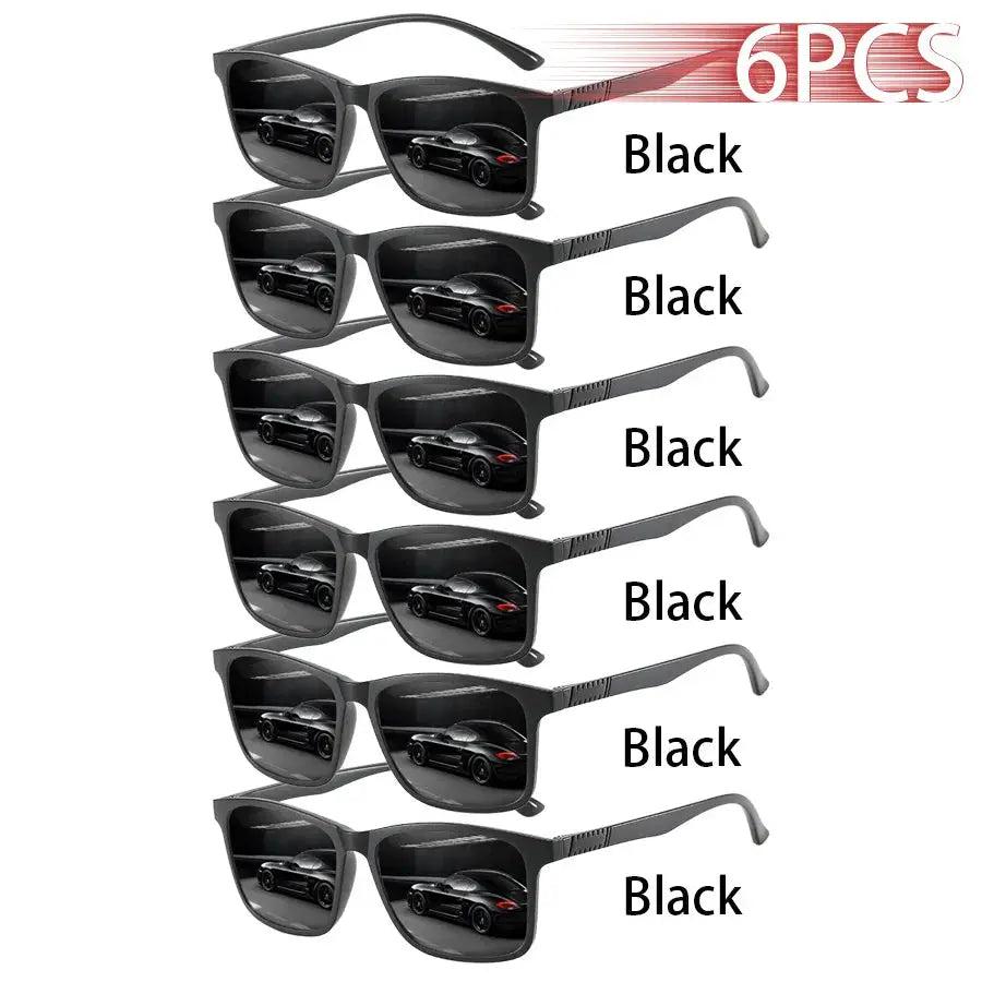 DesignerLux Vintage Check Square Sunglasses With UV400 Protection Durable Polycarbonate Frames For Men And Women