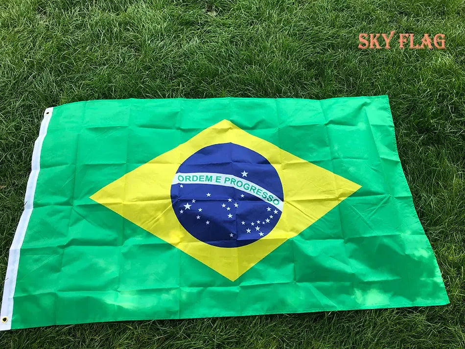 Brazil Flag 90x150cm Hanging Polyester Banner Print For Celebration