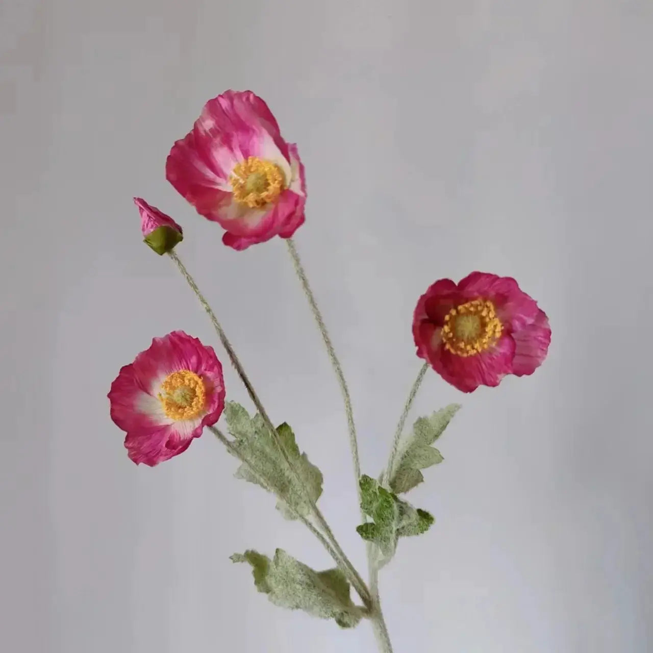 Artificial Silk Poppy Flowers Long Stem for Wedding Centerpieces and Bridal Bouquet Alternative Home Decor