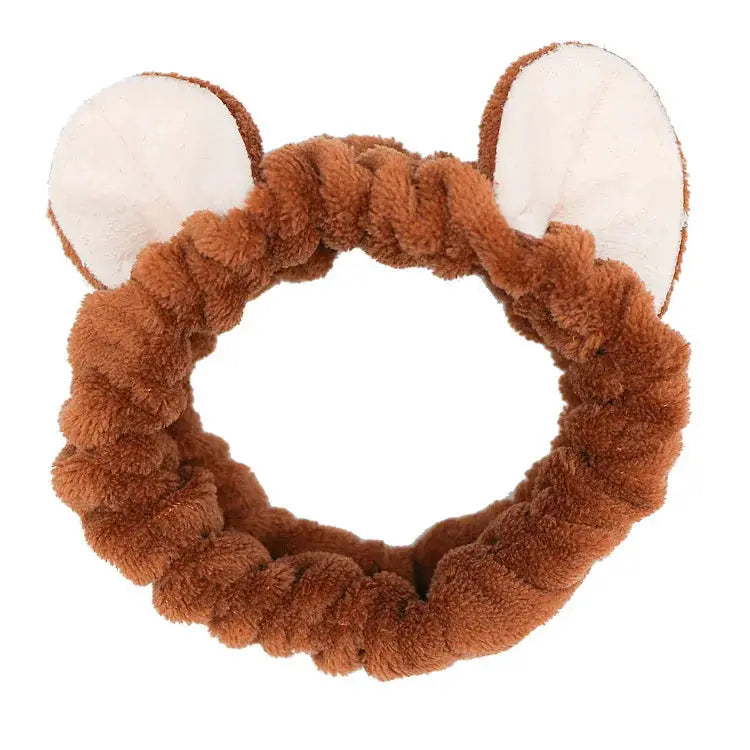 BambooBloom Rabbit Ear Headband Soft Bamboo Fiber With Elastic Strap For Washing And Makeup