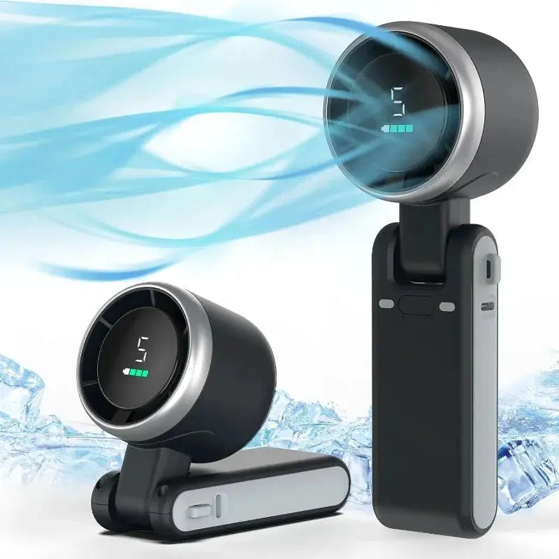 3 In 1 Portable Fan With 5 Speed Settings 3600mAh Rechargeable Battery USB Charging Travel Mini Fan