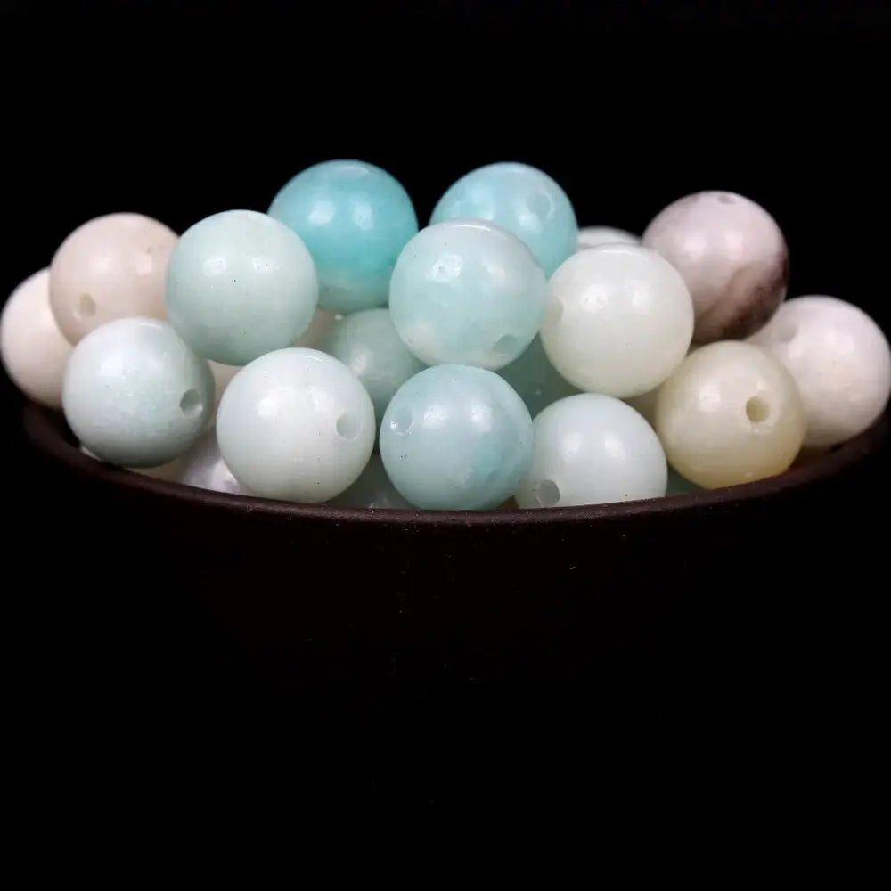 Natural Round Gemstone Beads Mix Tiger Eye Amazonite Lava Turquoise Agate Jasper Garnet for Jewelry Making DIY