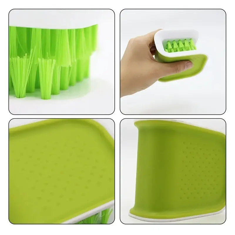 AutoGleam Car Interior Seat Belt Cleaning Brush Dual Sided U Shaped Tray Diamond Sponge Reaches Tight Crevices