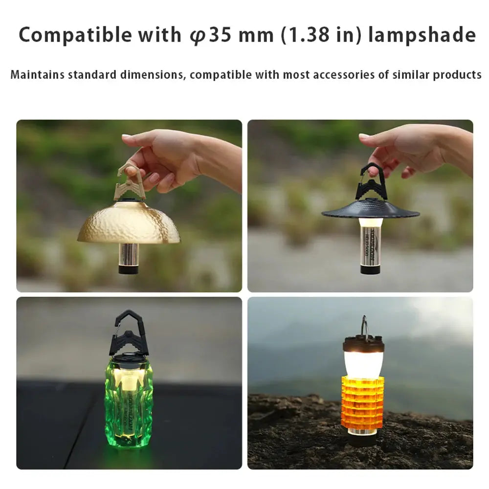 Soomloom Helio 5000 Camping Lantern, four color variants (gold, black, green, orange), 5000mAh battery