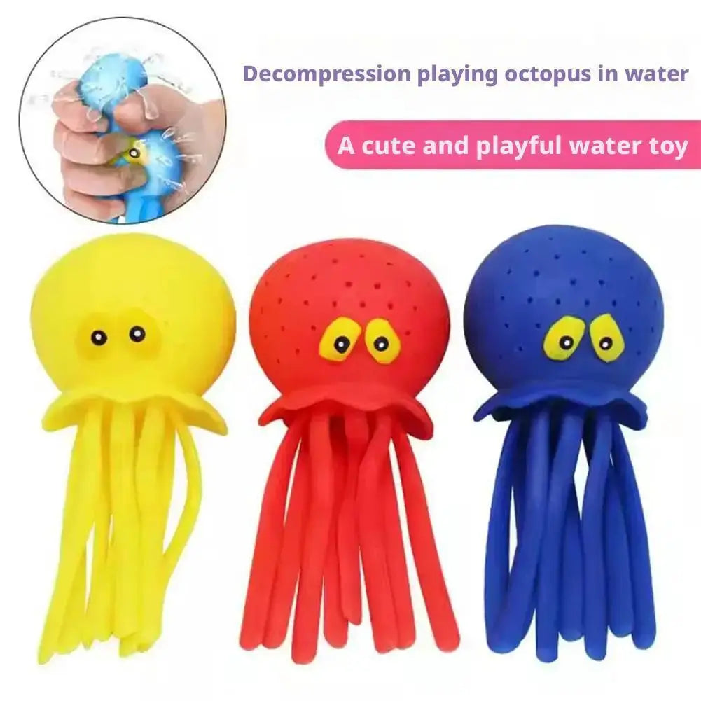Baby Bath Toys Sponge Water Absorbing Octopus Squeezing Stress Relief Toy For Children Summer Water Play