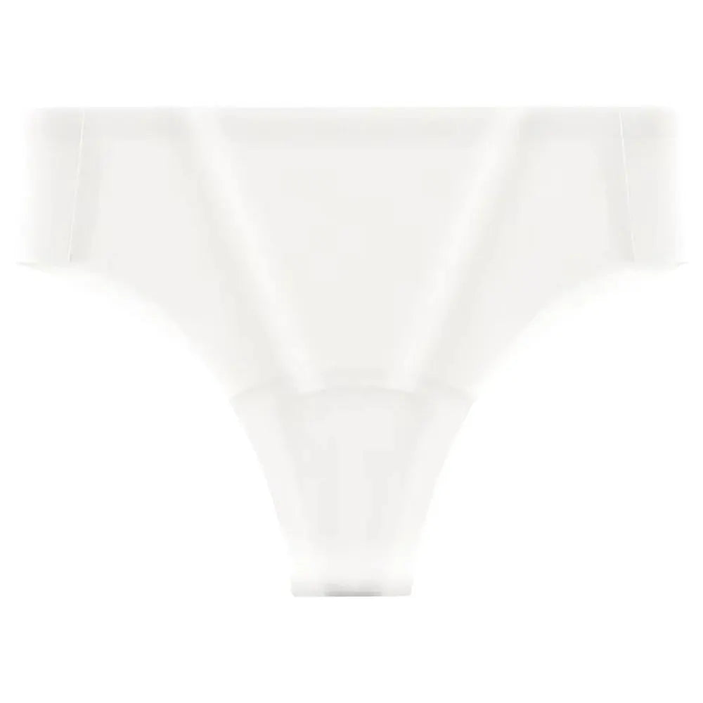 Simples Market white seamless thong underwear, anti-cameltoe design, no-show under leggings, 1/3 pack