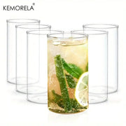 Borosilicate Glass Drinking Glass Set 4 Or 6 Pieces 15 Oz 19 Oz BPA Free Heat Resistant Dishwasher Safe