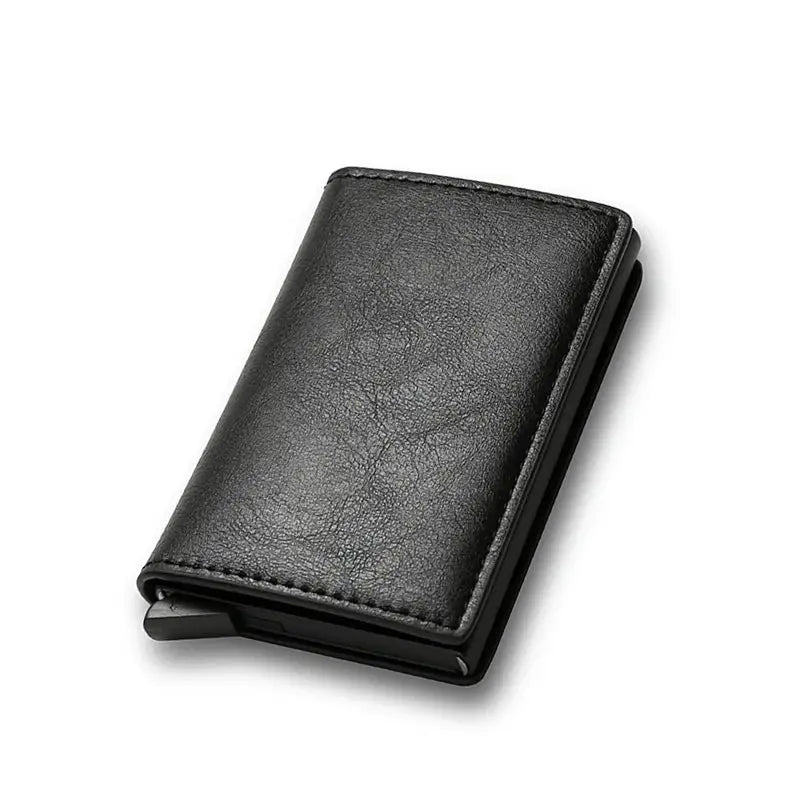Simples Market RFID card holder wallet black minimalist auto pop-up card case