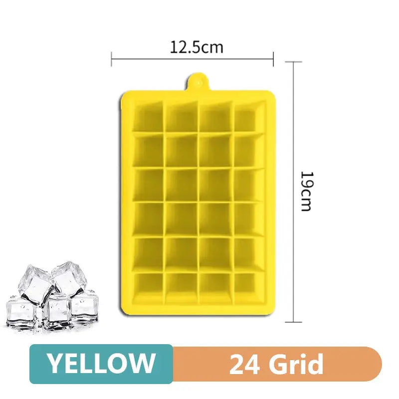 4 6 8 15 Grid Silicone Ice Tray Mold Large Food Grade Ice Cube Tray Square DIY Ice Maker
