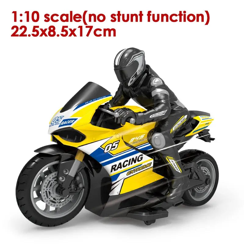 High Speed RC Motorcycle 1-6 and 1-10 Scale Electric Remote Control Bike 4CH Drift Car for Kids