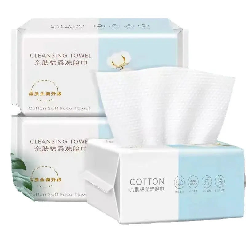 Three Pack Thickened Disposable Face Towels With Pearl Cotton For Wet And Dry Cleansing And Makeup Remover Travel Pack