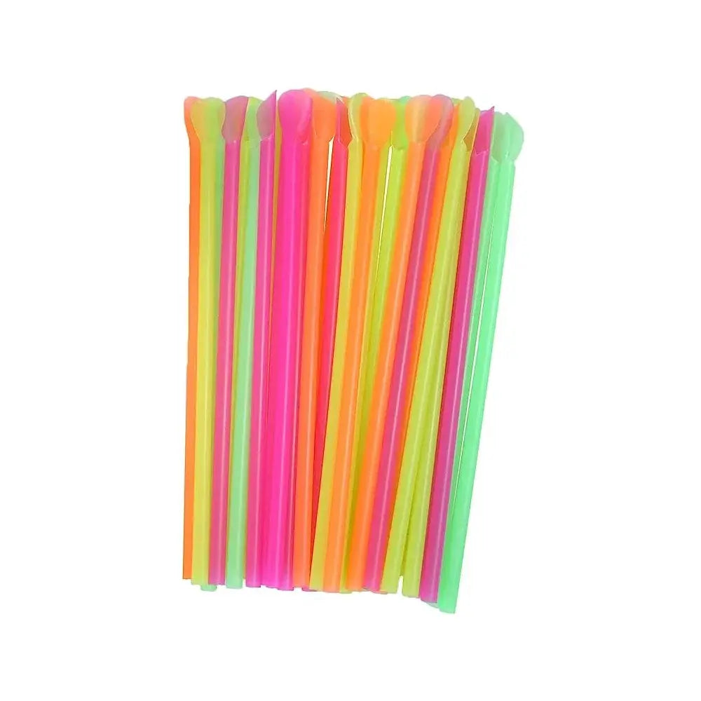Color Spoon Straws Bulk 50 to 2000 Pcs for Milkshakes Smoothies Drinks Party Bar Supplies Wholesale