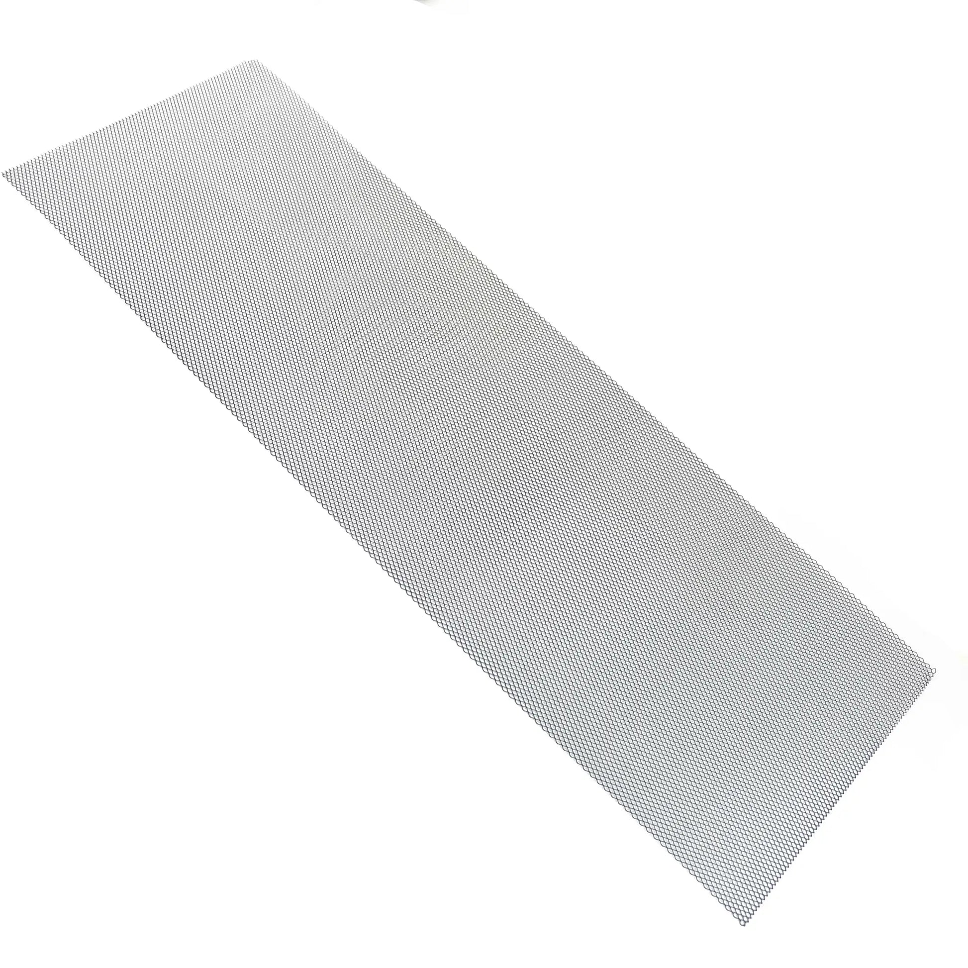 Aluminium racing car bumper grille mesh panel, 100×33 cm, silver universal protector