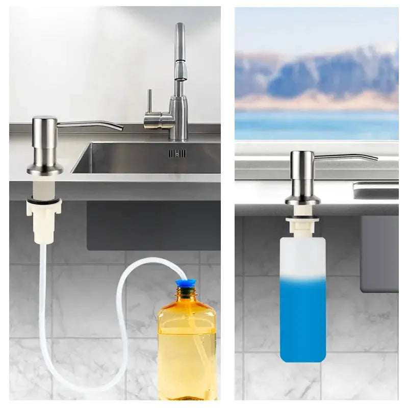Under Sink Soap Dispenser Kit For Kitchen Sink And Extension Tube