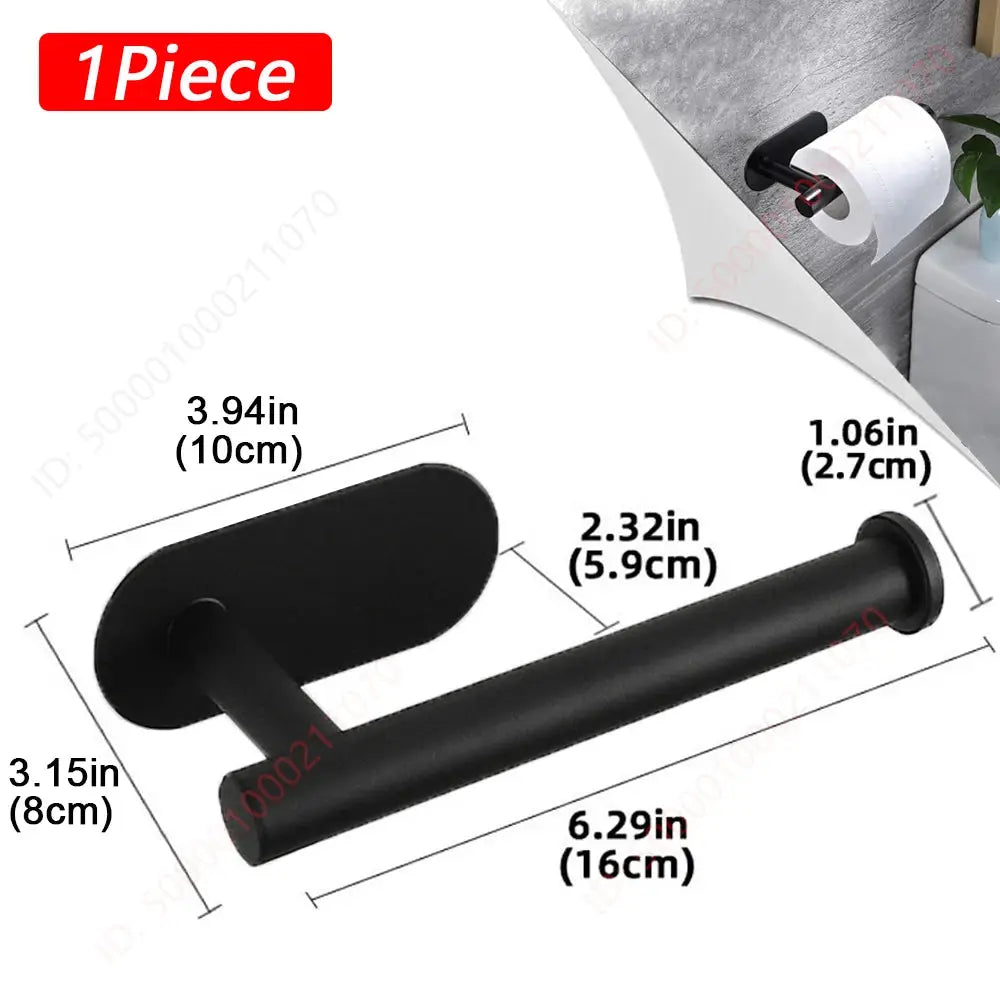Adhesive Stainless Steel Toilet Paper Rack And Kitchen Towel Holder