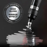 Chrome paint marker by Simples Market with silver mirror ink, 2mm tip for metal, wood, plastic, stone