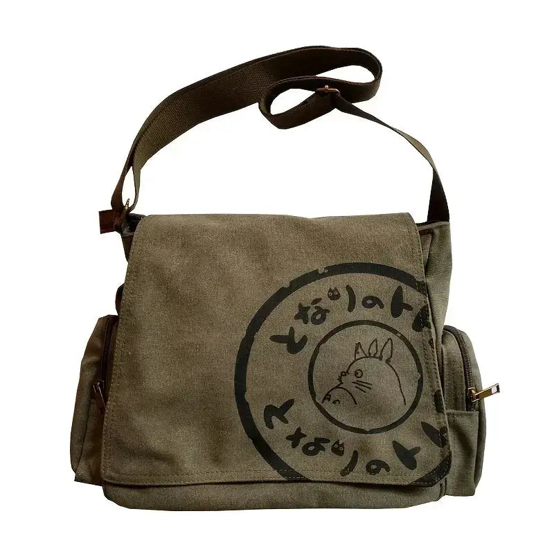 NovaCarry Womens Canvas Shoulder Bag Large Capacity Crossbody With Cartoon Print
