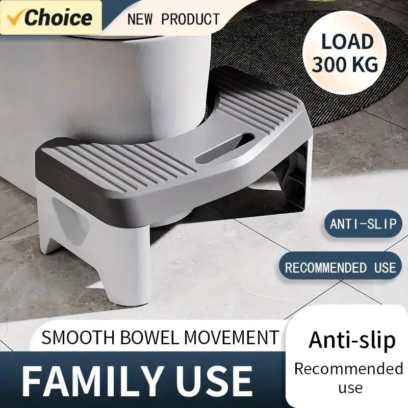 Squatting Aid Toilet Stool for Bathroom with Anti Slip Thickened Design for Adults Kids Pregnant Women