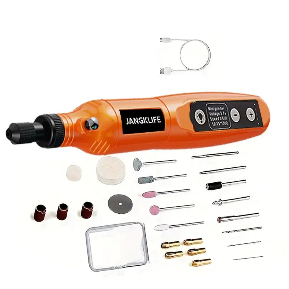 JANGKLIFE USB Cordless Rotary Tool Kit Engraving Pen For Jewelry Metal Glass DIY Mini Wireless Drill