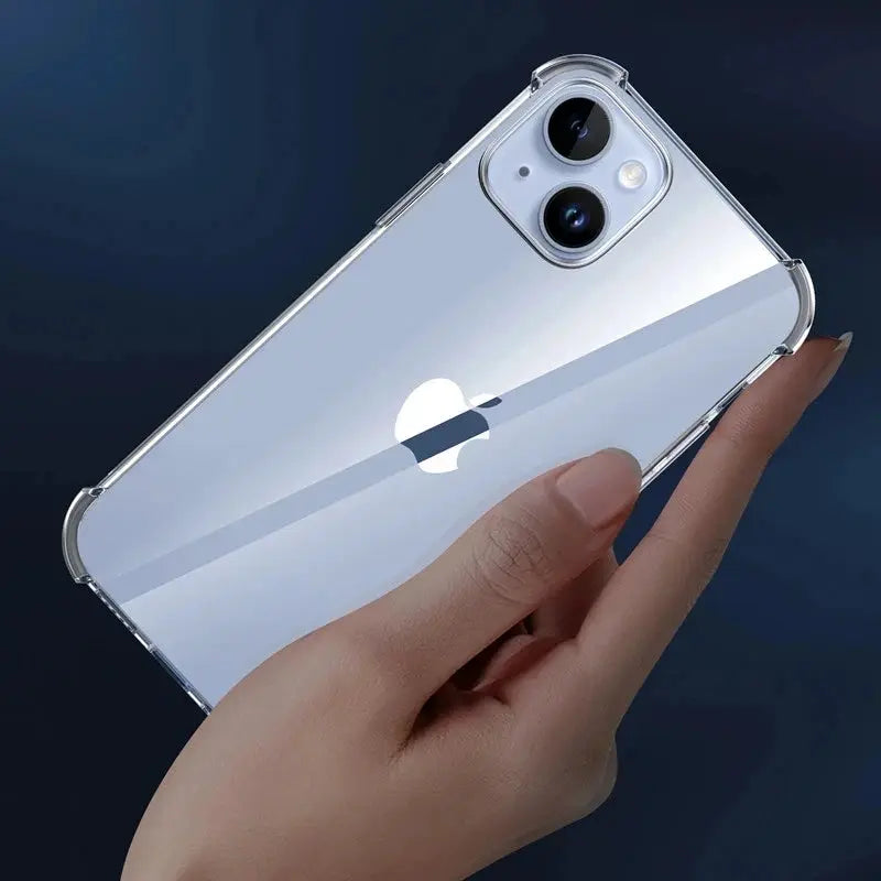 ClearGuard Shockproof Silicone Phone Case for iPhone 15 14 13 12 Pro Max Transparent Protection