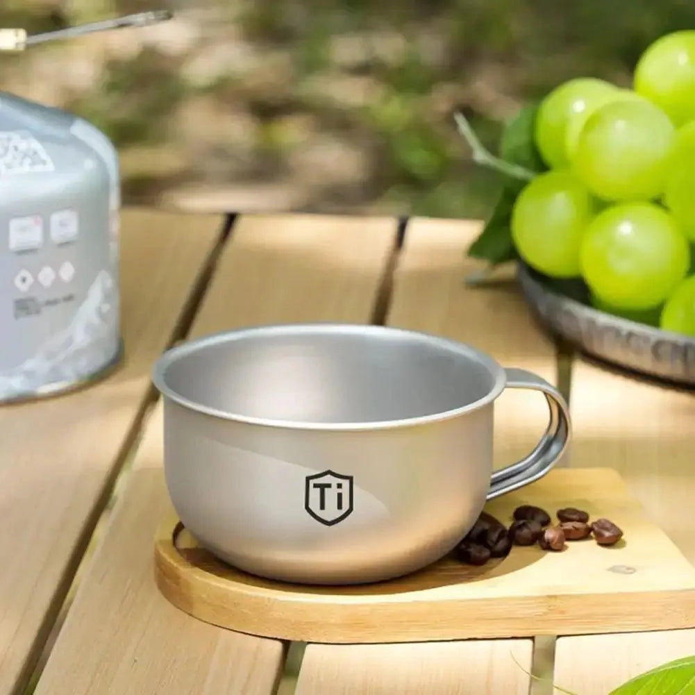 Mini Camping Water Cup Titanium Alloy Portable Tea Coffee Cup For Outdoor Kitchen And Mountaineering 80ml 220ml Capacity