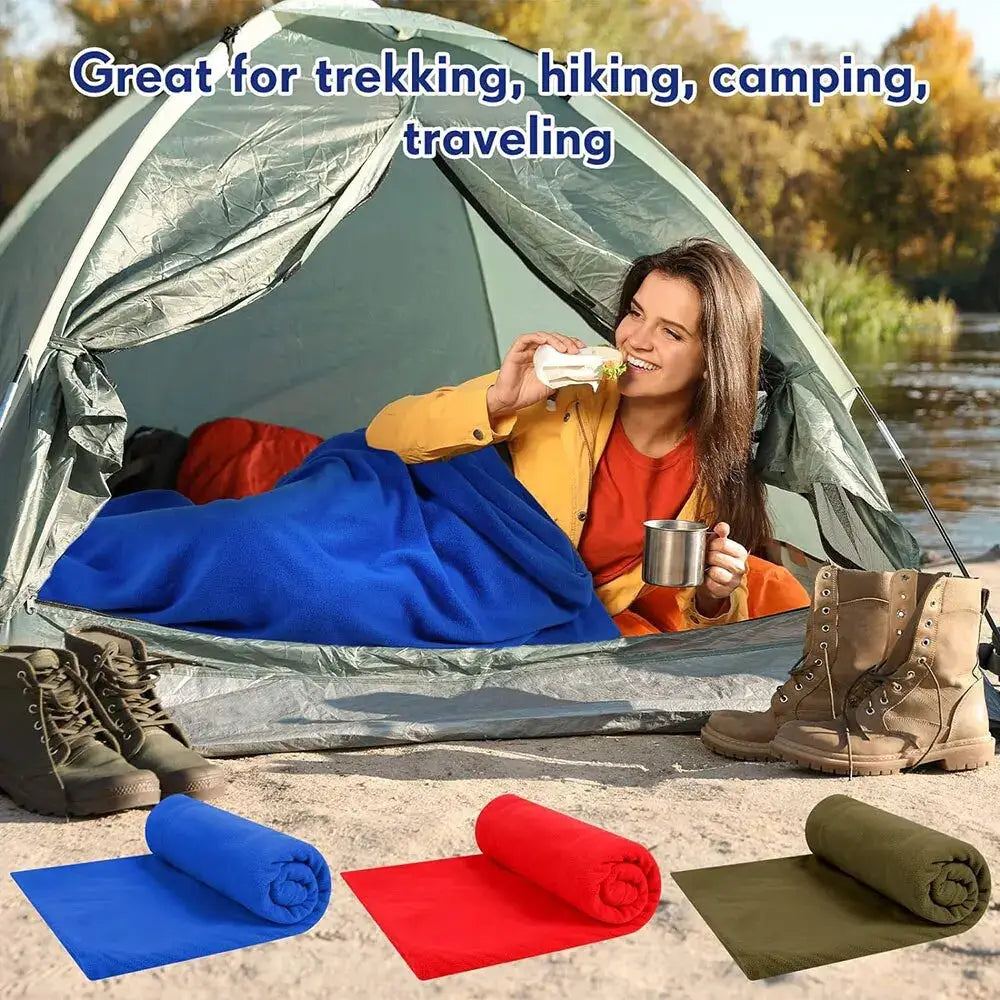 Ultra Light Fleece Sleeping Bag Liner For Adults Portable Warm Bedding For Camping And Travel