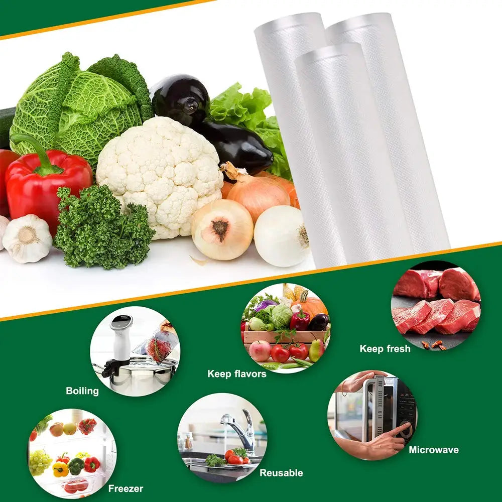 Chcyus Sous Vide Roll Bags For Vacuum Sealing Machine Food Storage Vacuum Bags For Vacuum Sealer