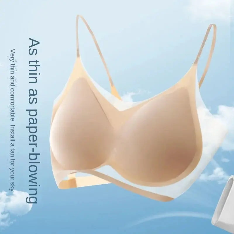 SilkEase Ice Silk Ultra Thin Seamless Wireless Padded Bra For Women Plus Size Breathable Comfort