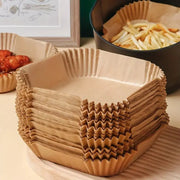 Non Stick Parchment Paper Liners For Air Fryer Baking And Microwave Ovens 50 Sheets Pack Easy Cleanup Healthier Cooking