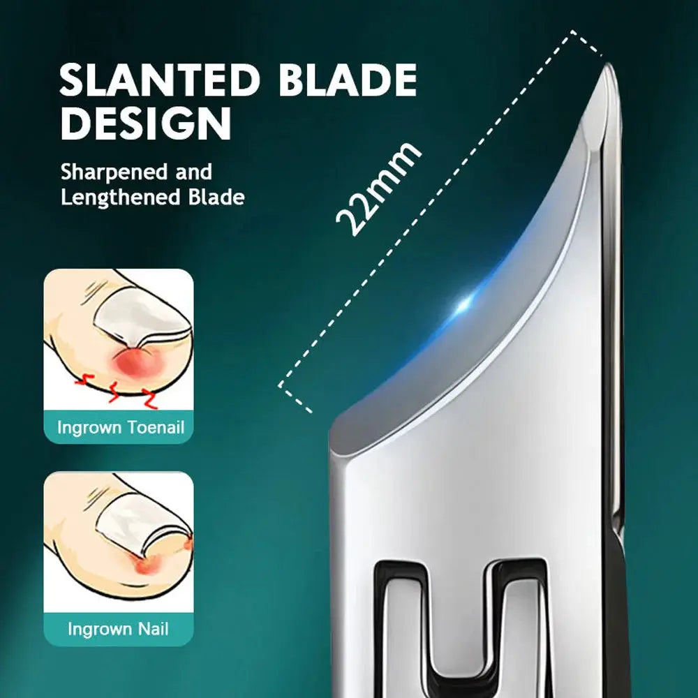 Original Large Opening Pointed Nose Nail Clippers With Beveled Edges Stainless Steel Nail Cutters For Household Pedicure