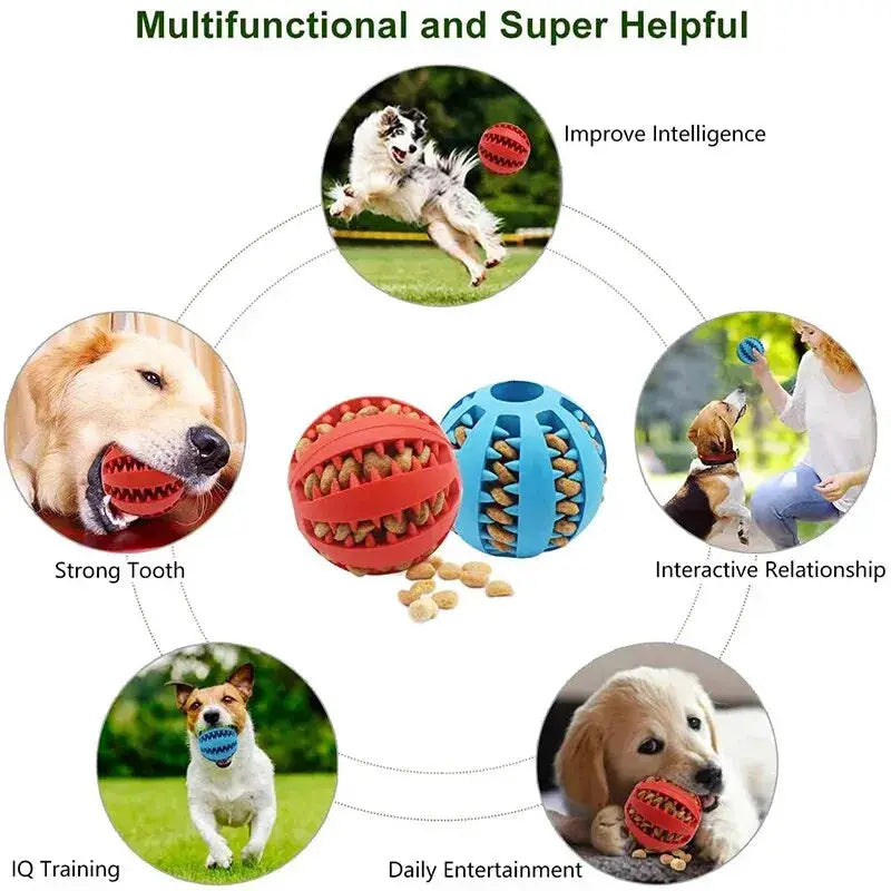 Nontoxic Bite Resistant Dog Ball Toy For Dogs And Cats Treat Dispenser Chew Toy Dental Cleaning Ball
