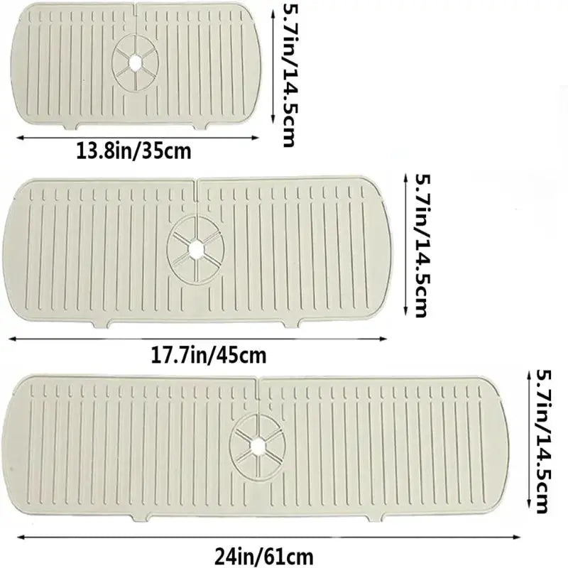 Silicone Faucet Water Catcher Mats For Kitchen Sink Anti Slip Spill Proof Drying Splash Guard Pads