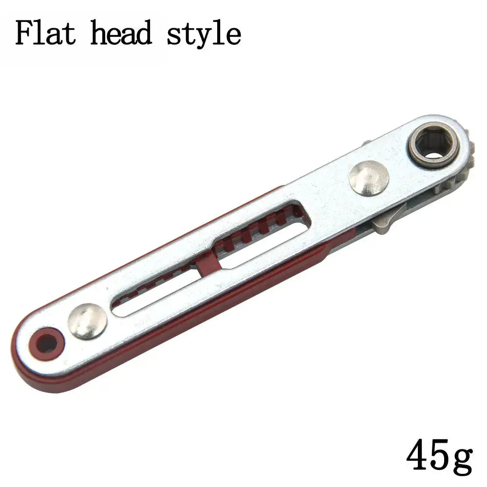 Multifunctional Bidirectional Ratchet Screwdriver Elbow With Interchangeable Heads For Flat Phillips Slotted And Cross