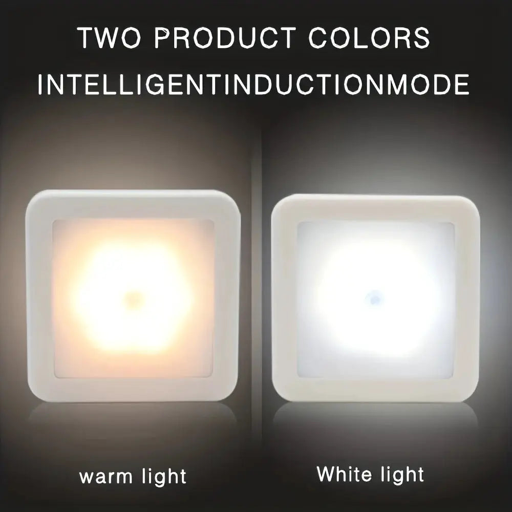 Simples Market motion sensor LED nightlight, wireless square wall lamp, two color options: warm and white