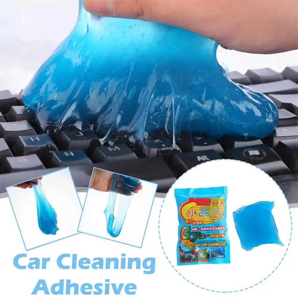 Car cleaning gel by Simples Market; blue adhesive dust remover for keyboard and car interiors, 1 pack