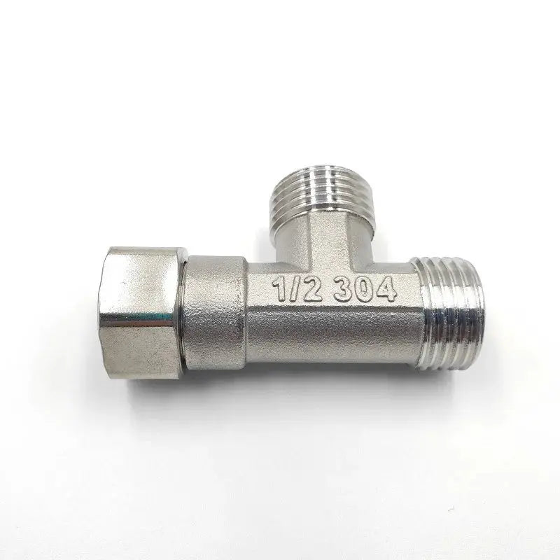 G1/2 T-valve diverter, stainless steel 304, three-way water valve by Simples Market