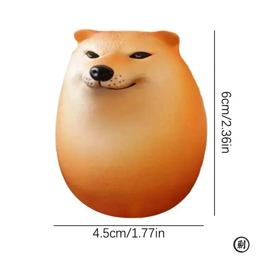 Shiba Inu Realistic Egg Shape PVC Desk Decor Dog Ornament For Home Office And Christmas Gift