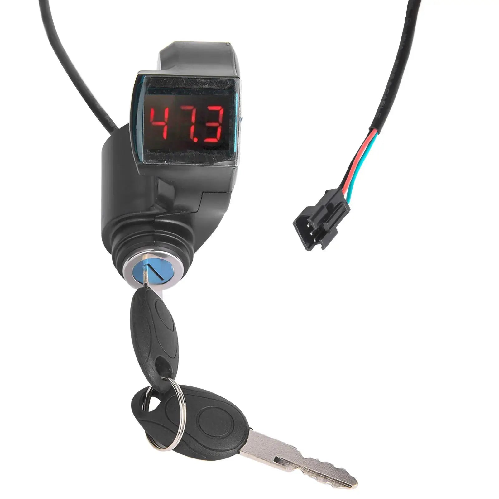 E Bike Thumb Throttle With Digital Battery Voltage Display And Key Lock Switch For E Bike Battery Monitoring