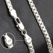 Unisex 6mm Silver Snake Chain Necklace 20 To 60 Cm Luxury Brand Design For Wedding And Engagement Jewelry
