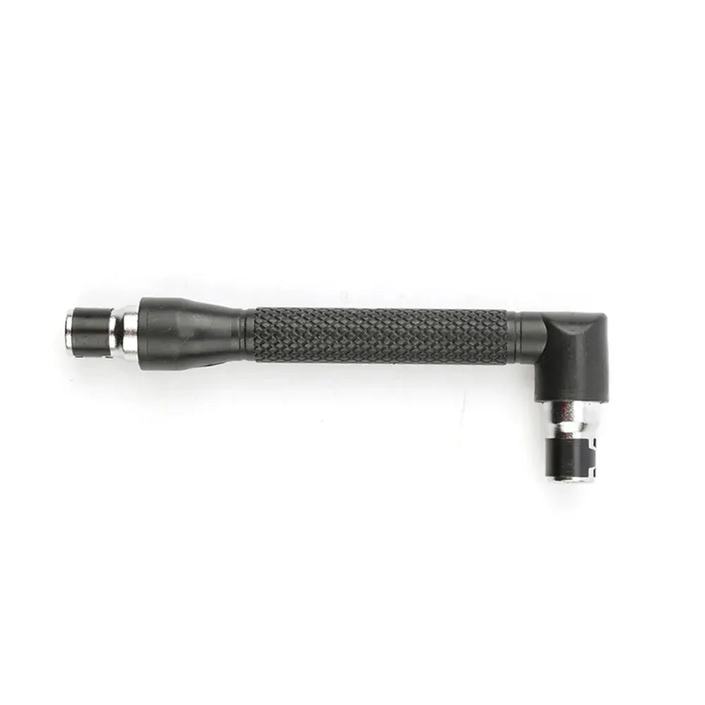 L Type 90 Degree One Quarter Inch Hex Bit Driver With Double End Handle 6.35mm Wrench Tool Chrome Vanadium Black Finish