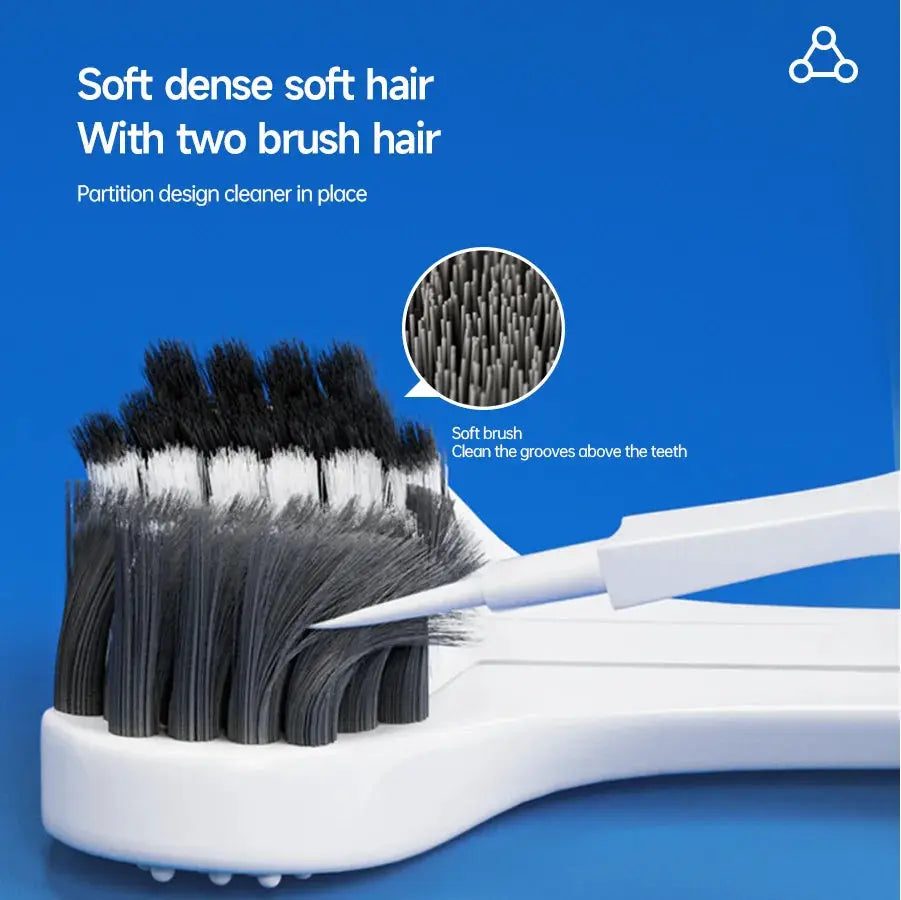 Coup 3D U Shaped Three Sided Manual Toothbrush Set 6 Pieces For Adults One Minute Cleaning