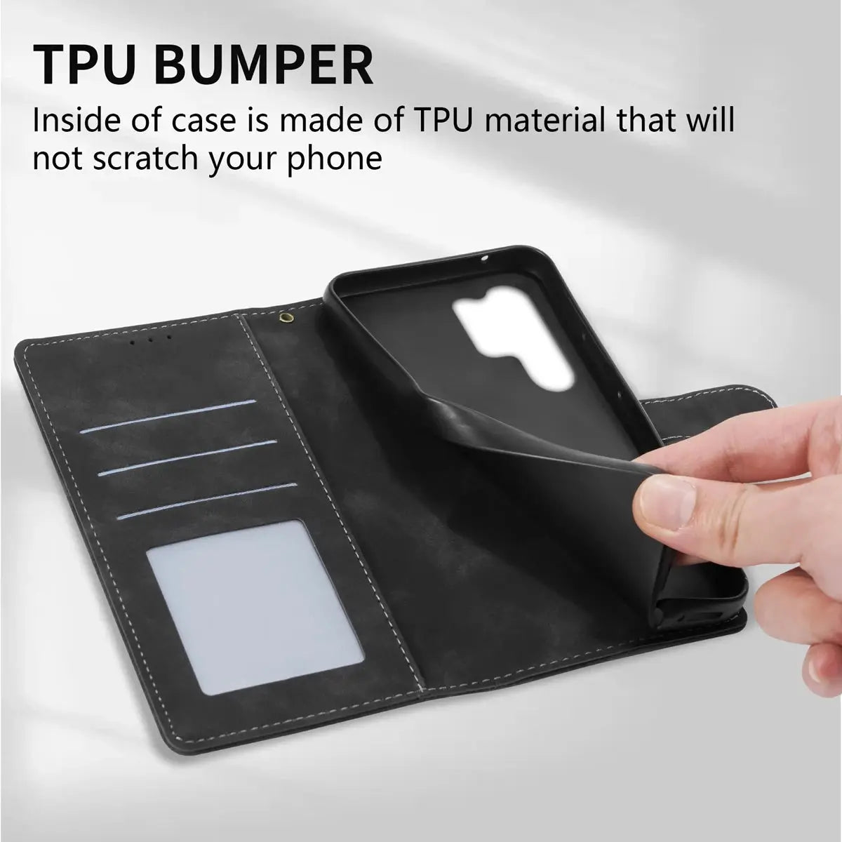 NovaShield Wallet Magnetic Flip Leather Case Skin Friendly Card Slot Protection For Samsung Galaxy Phones
