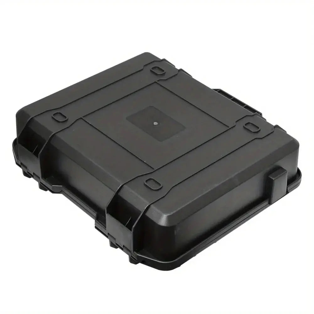 Simples Market hard toolbox safety protector box, black portable tool storage case with latching clasps.