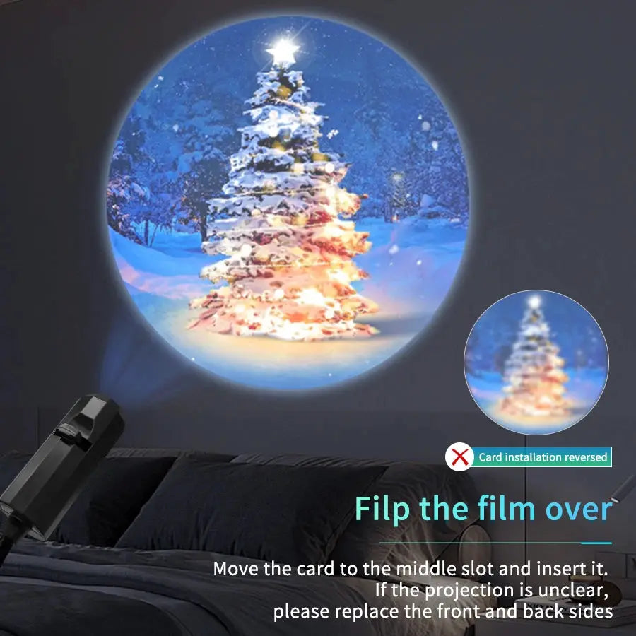 LED Halloween Moon Lamp USB Projector Night Light For Ceiling And Wall Atmosphere Mood Lighting Adjustable