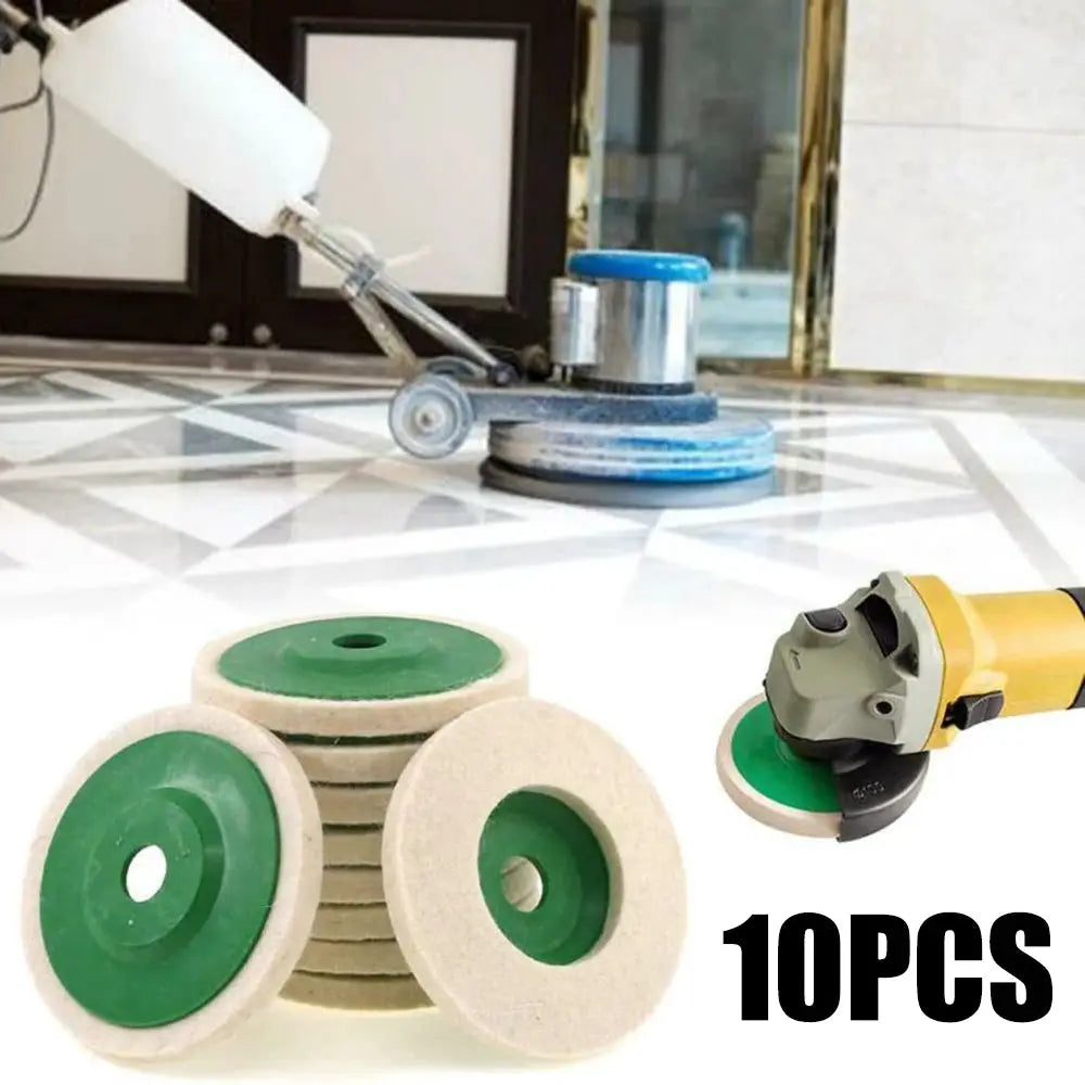 3 10 12 Pcs Wool Polishing Wheels Set for Angle Grinder Accessories Felt Polishing Discs Grinding Pads