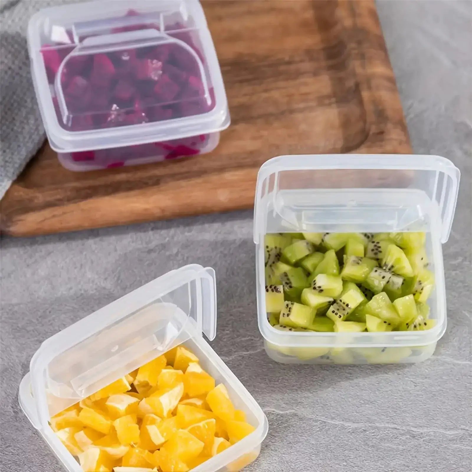 Clear Plastic Sliced Cheese And Butter Storage Container With Flip Lid