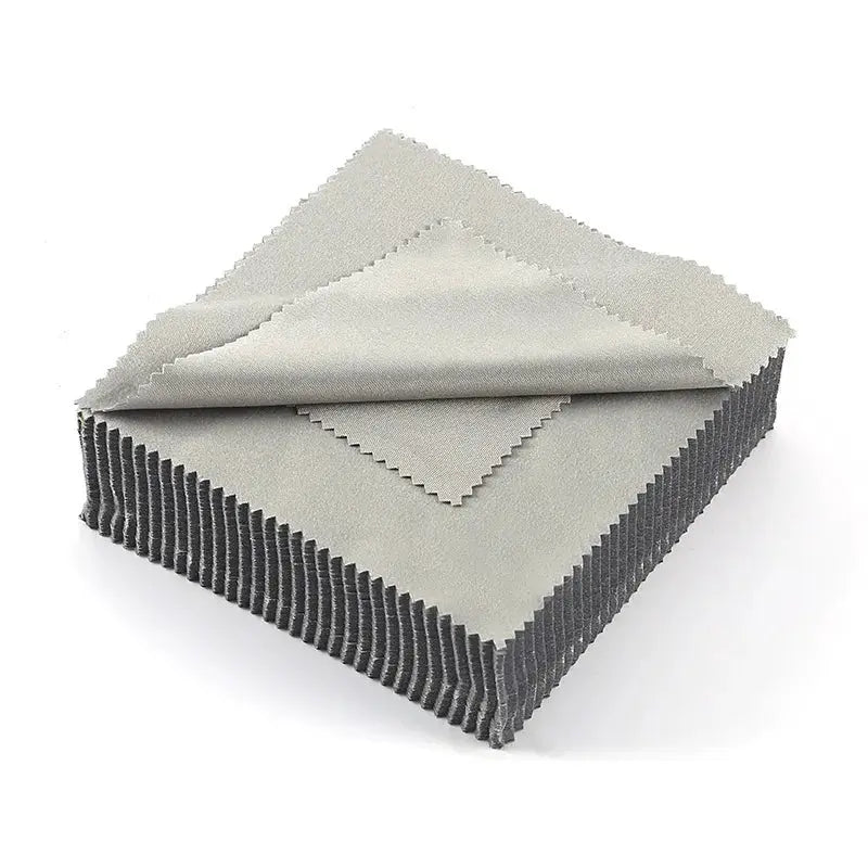 OptiGuard Eyeglasses Cleaning Cloths 5.12x5.12 Inches Microfiber Gray Brushed Set Of 10 20 30 Gentle Lens Cleaning