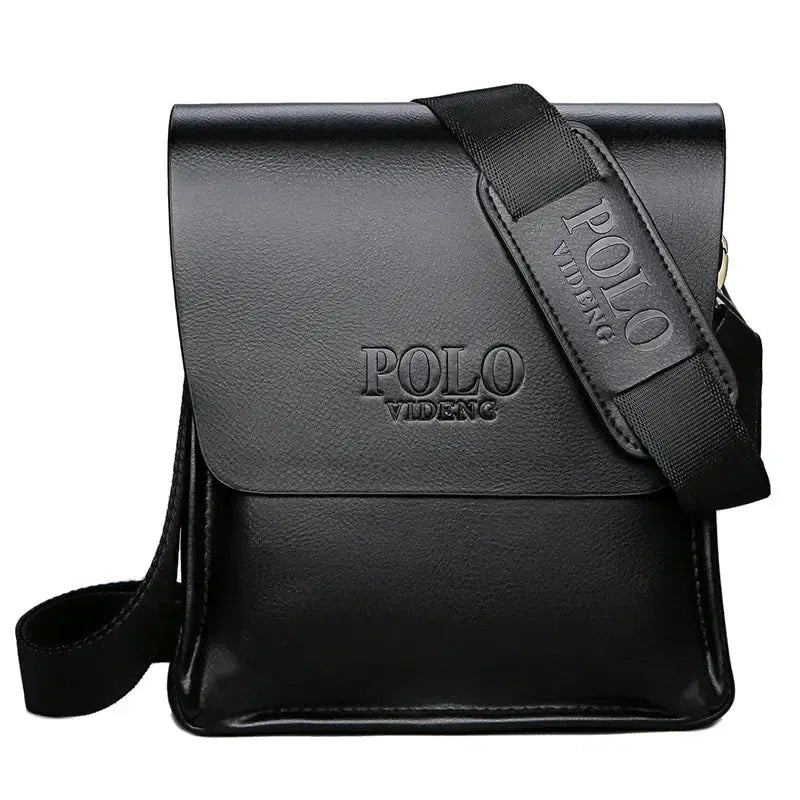 Polo Leisure Men's PU Material Single Shoulder Bag With Adjustable Strap For Business And Leisure