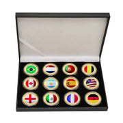 12 Piece Football Commemorative Coin Set in Box 2026 Soccer Souvenirs